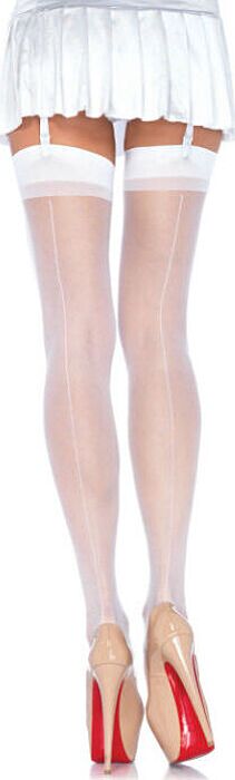 Leg avenue medias con costura trasera blancas Leg avenue medias con costura trasera blancas