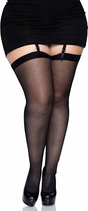 Leg avenue medias negras plus