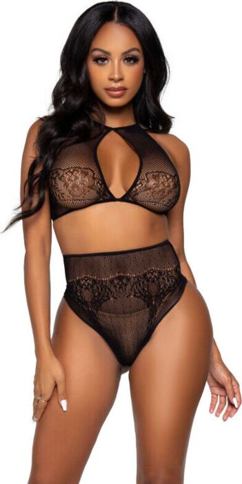 Lingerie Set Leg Avenue Top Halter & Tanga