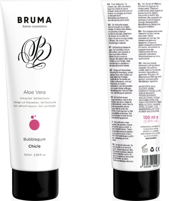 Lubricant BRUMA 100ml Aloe Vera Chicle