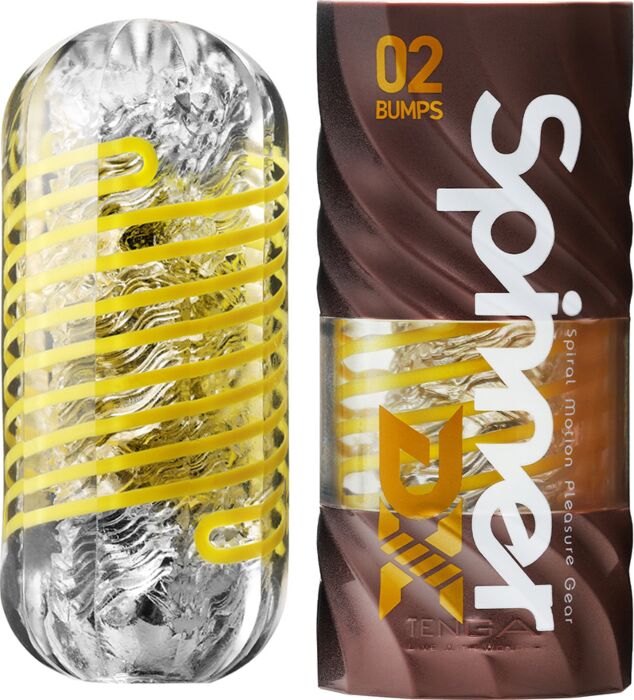 Tenga Spinner DX 02 Bumps masturbator met draaitechniek