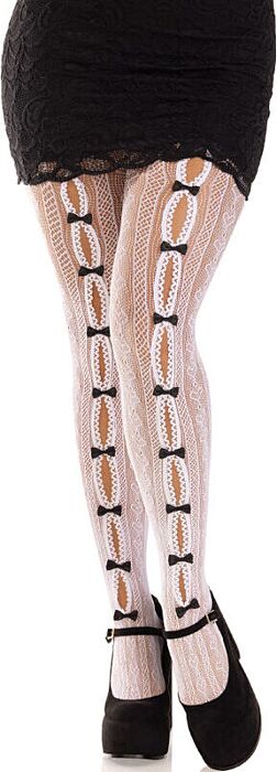 Medias Leg Avenue Hart & Lintjes Wit - Sexy Look