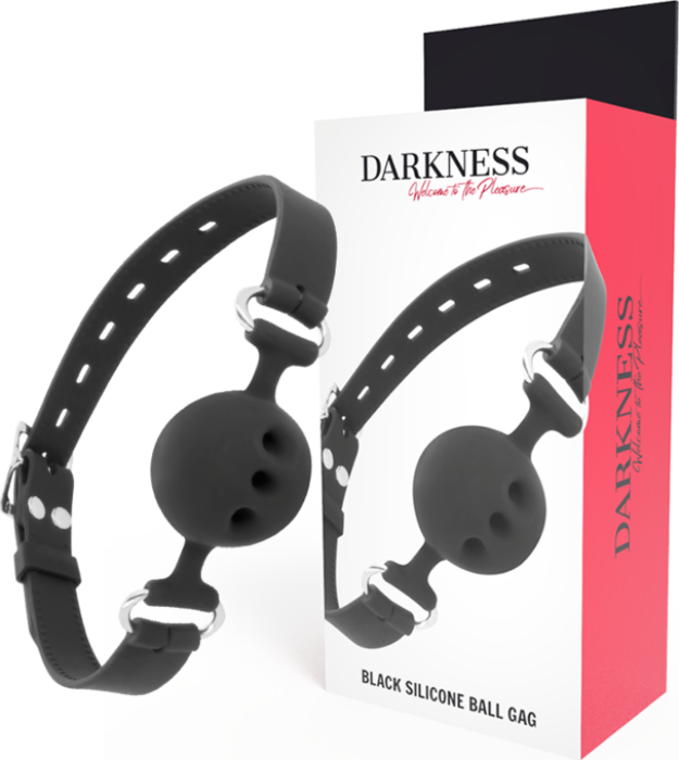 Mordaza BDSM Darkness - Kwaliteitsleren en silicone Mordaza BDSM Darkness - Kwaliteitsleren en silicone