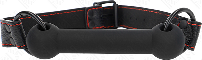 Mordaza KINK Hueso Zwart 41-57 cm - BDSM Sensatie