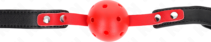 Mordaza KINK 4cm Rood Dure Silicona met Zwarte Band