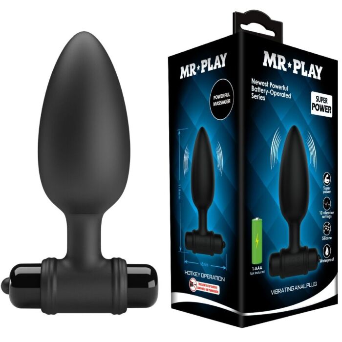 Anal Plug MR PLAY Super Power met Vibratie Anal Plug MR PLAY Super Power met Vibratie