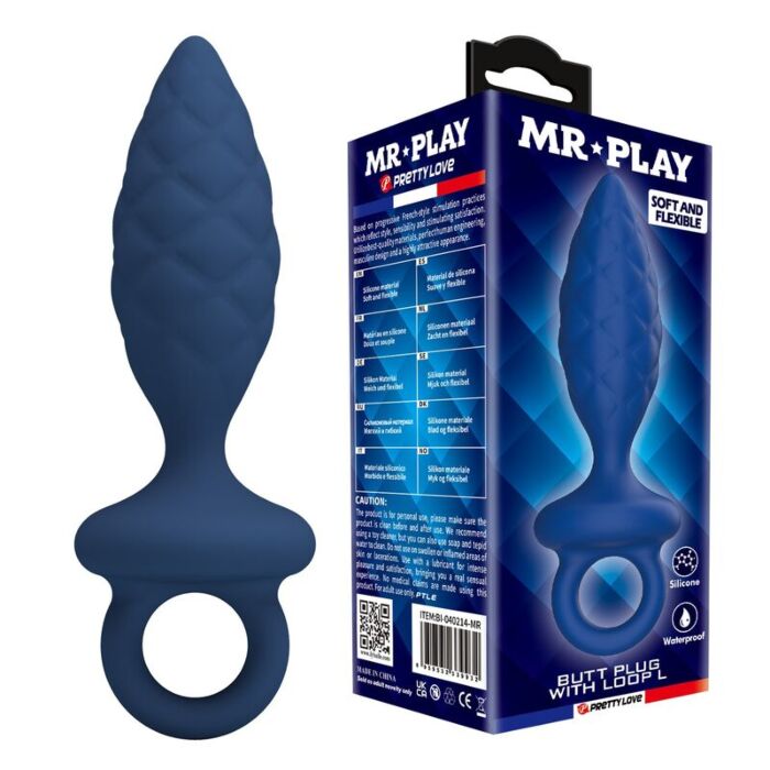 Anale Plug MR PLAY Textured met Ring Anale Plug MR PLAY Textured met Ring