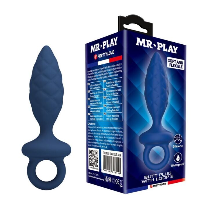 Textured Anal Plug MR PLAY met Ring Textured Anal Plug MR PLAY met Ring
