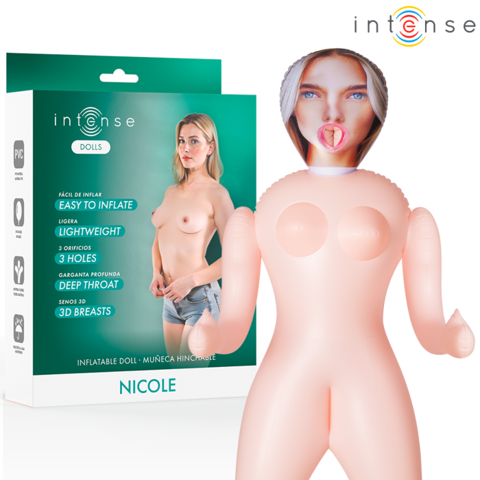 Muñeca Hinchable Intense Dolls Nicole met 3 Orifices Muñeca Hinchable Intense Dolls Nicole met 3 Orifices