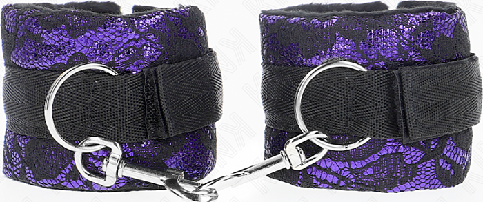 BDSM Muñequera KINK Violeta/Zwart - Stijlvol en Comfort