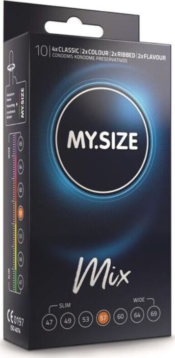 Pakket Mix MySize 57mm - 10 Condooms