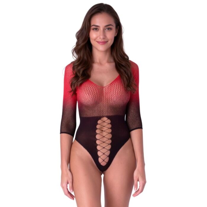 Bodystocking Passion Woman BS118 met diepe halslijn Bodystocking Passion Woman BS118 met diepe halslijn
