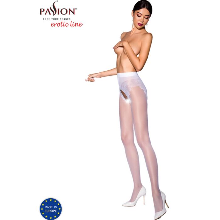 PASSION TIOPEN 006 Witte Kousen 3/4 30 DEN PASSION TIOPEN 006 Witte Kousen 3/4 30 DEN
