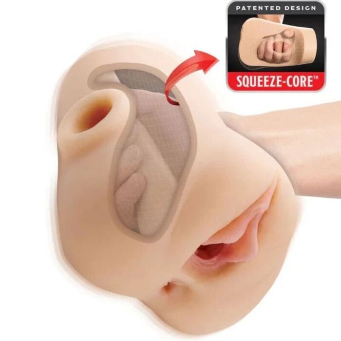 Masturbator PDX PLUS+ DOUBLE POUNDER VIBRATING SQUEEZE STROKER Masturbator PDX PLUS+ DOUBLE POUNDER VIBRATING SQUEEZE STROKER