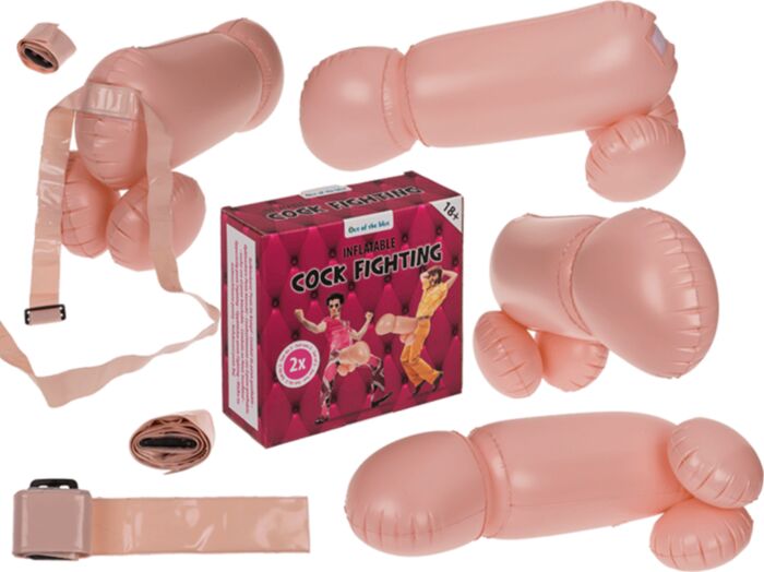 Set opblaasbare penissen Out Of The Blue met riemen