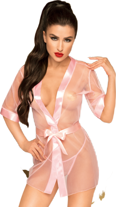 Penthouse Middernacht Mirage Peignoir roze XL