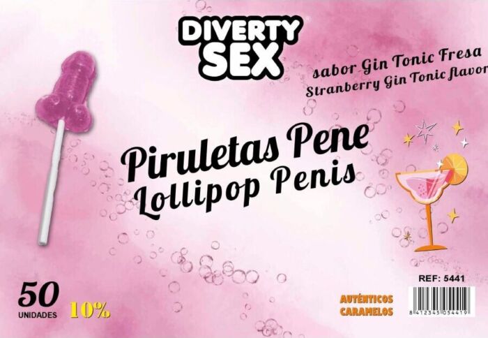 Piruletas Pene Diablo Goloso Gin Tonic