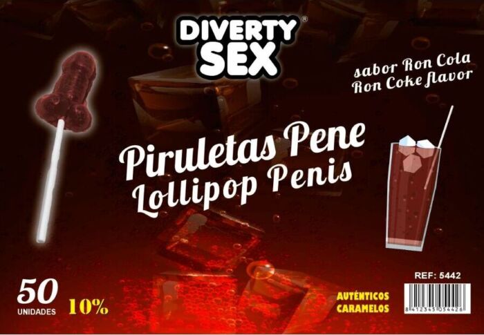 Piruletas Pene Diablo Goloso Smaak Ron Cola