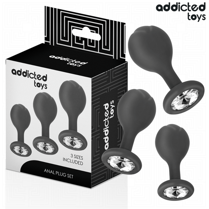 Plug Set Addicted Toys 3 Stuks Met Juweel Plug Set Addicted Toys 3 Stuks Met Juweel