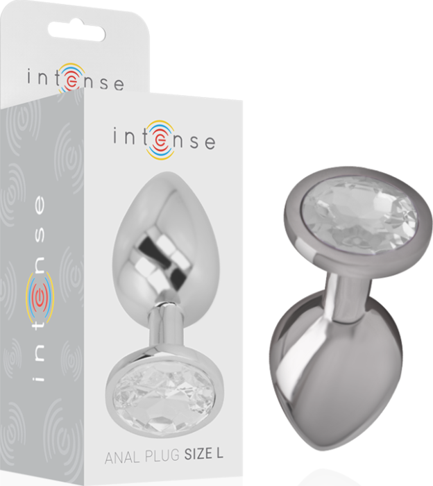 Anale Glazen Zilveren Plug