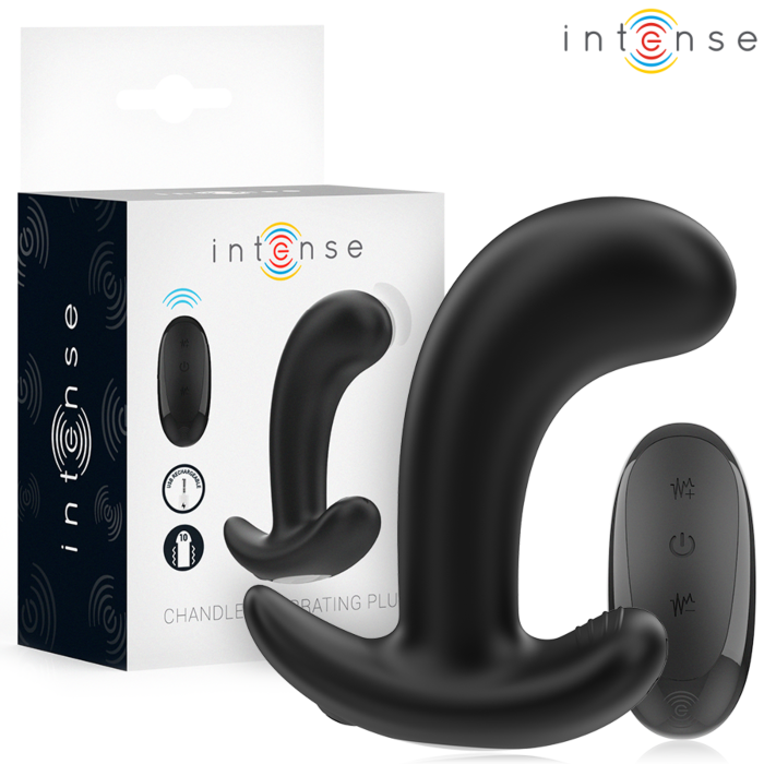 Plug Anal INTENSE Chandler 10 Vibraties Zwart Plug Anal INTENSE Chandler 10 Vibraties Zwart