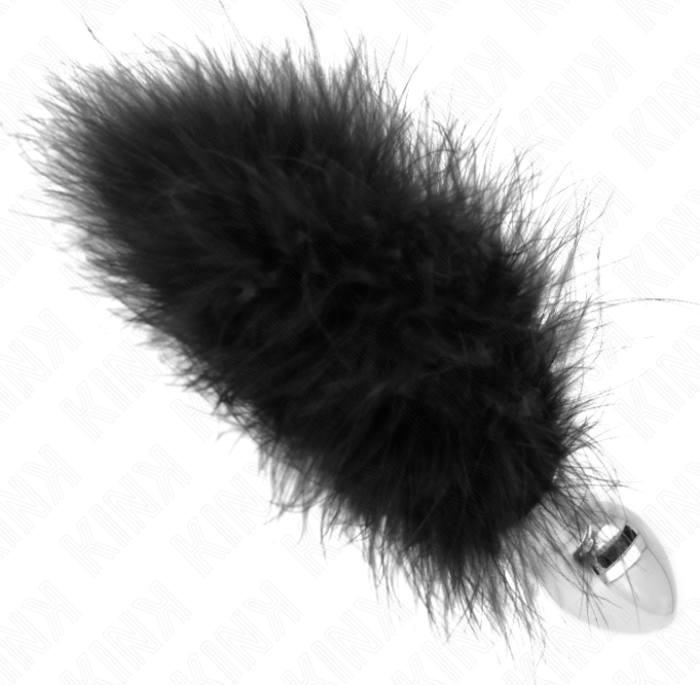 Anal Plug KINK 11x7 cm met Pluim - Sensueel Speeltje