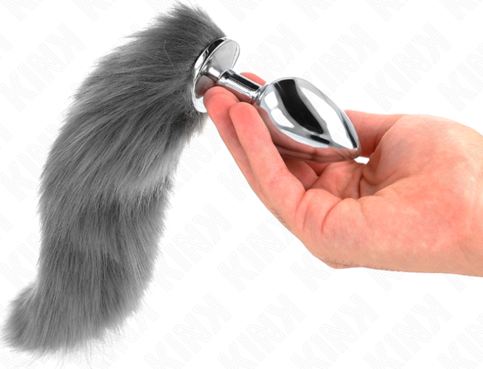 Plug Anal KINK L met Sintetische Staart - Wit