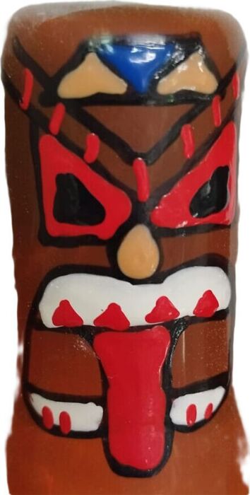 Preservatief Condomerie Tiki-01 Handbeschilderd Preservatief Condomerie Tiki-01 Handbeschilderd