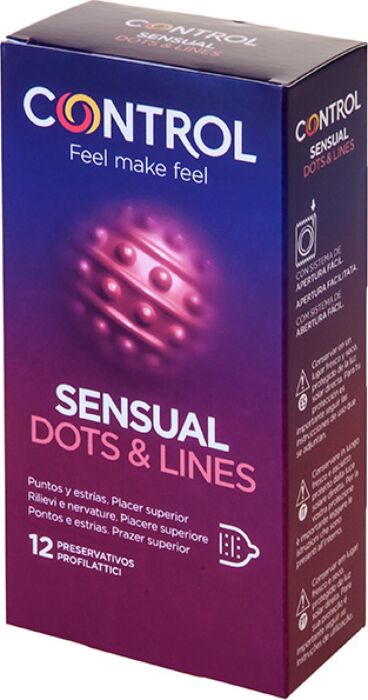 Condooms Control Sensual Dots & Lines - 12 Stuks