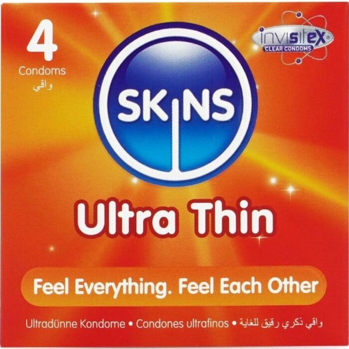 Preservatieven SKINS Ultra Dun 4-Pack - Maximale Sensatie
