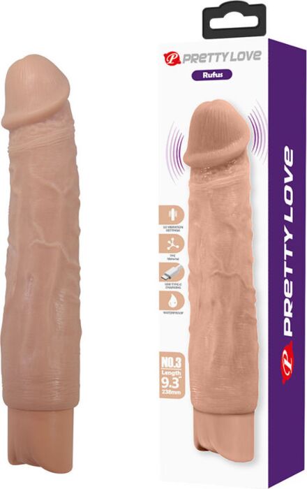 Realistische Dildo Pretty Love Rufus met krachtige trillingen
