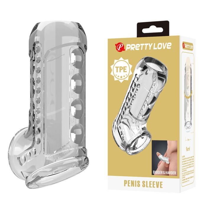 Pretty Love transparante textuur penis hoes in rood Pretty Love transparante textuur penis hoes in rood