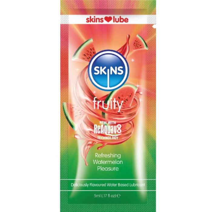 Glijmiddel SKINS Watermeloen 5 ml enkelvoudige dosis Glijmiddel SKINS Watermeloen 5 ml enkelvoudige dosis