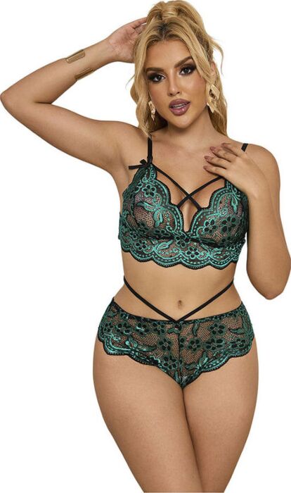Lingerie SUBBLIME 954093 Groen Elegantie