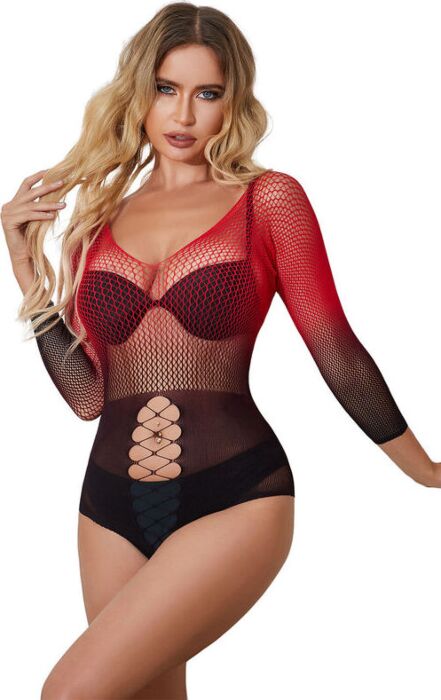 Body Elástico Sublime 952259 Degradé Rood/Zwart Body Elástico Sublime 952259 Degradé Rood/Zwart