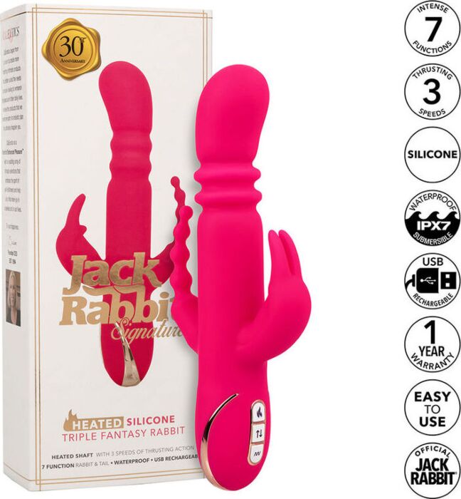 Vibrator Calexotics Jack Rabbit Heated Triple Fantasy