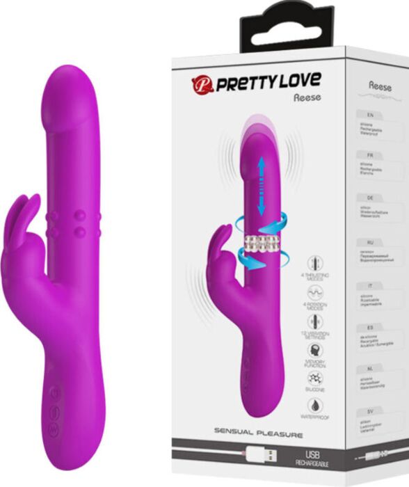 Vibrator Pretty Love Reese Rotatie Paars