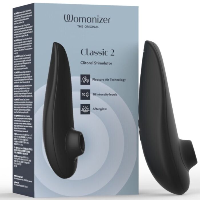 WOMANIZER Classic 2 clitorisstimulator met 10 intensiteitsniveaus, zwart