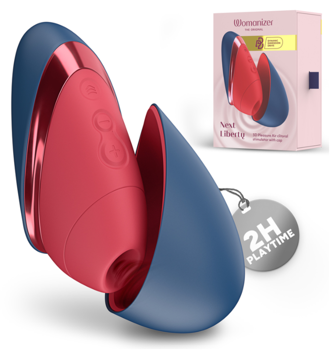 Clitorisstimulator WOMANIZER NEXT LIBERTY blauw/rood