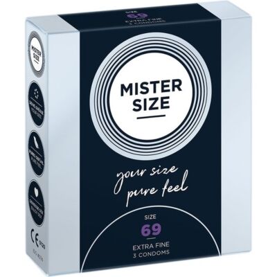 Mister size 69- preservativos extrafinos  (3 pack)