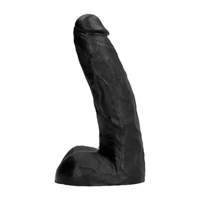 Dildo All Black Dong 22 cm zacht en flexibel