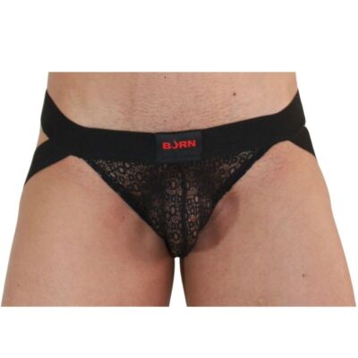 Jockstrap BURN 005 Zwart - Sensuele Transparantie