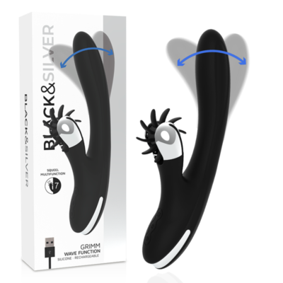 Vibrador BLACK&SILVER Bunny Grimm Wave Functie
