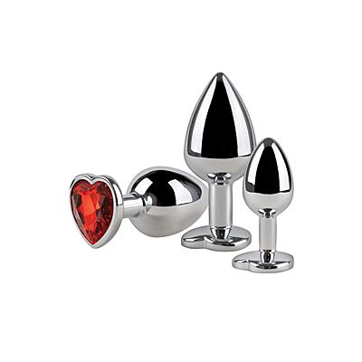 Analplug set S Pleasures Metal LIA – 3 maten