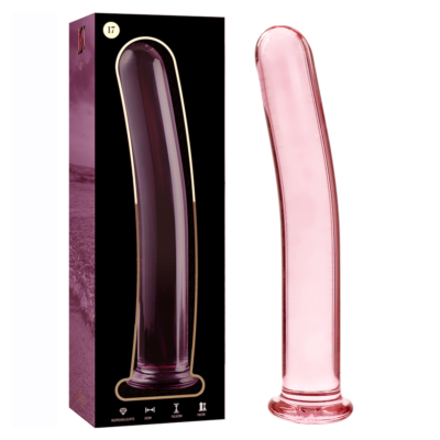 Kristallen Roze Nevel Dildo 18.5x3 cm