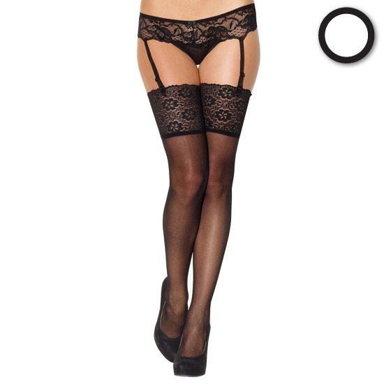 Kiss me feel me medias blancas autoadherentes