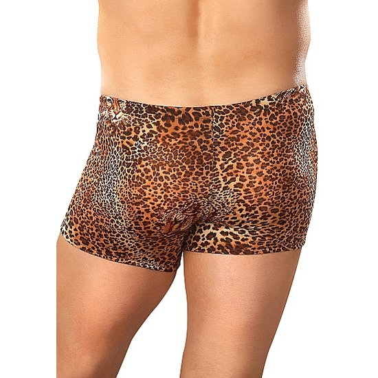 Male power boxer estampado leopardo